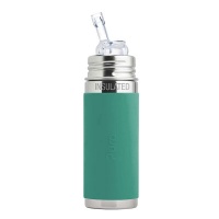 Pura Kiki 9oz Vacuum Insulated Straw Bottle - Mint Sleeve
